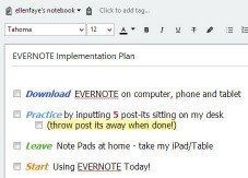 Evernote Implementation Plan
