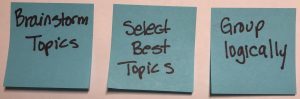 use post-its to simplify planning your next project